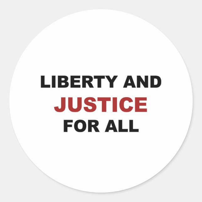 Sticker Rond Liberté et JUSTICE pour tous (Devant)