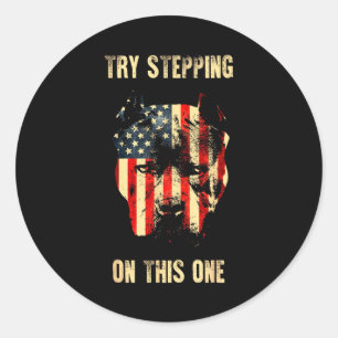 Sticker Rond Liberté indépendance 4 juillet drapeau américain p