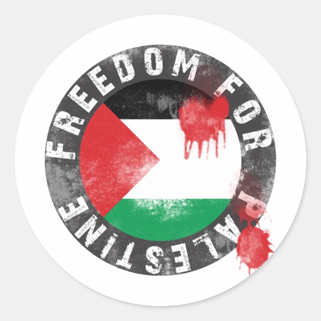 Sticker Rond Liberté pour la Palestine (Devant)