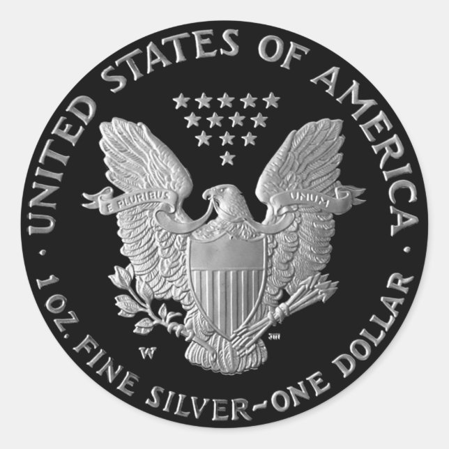 Sticker Rond Liberty Silver Dollar Tail 2006 (Devant)