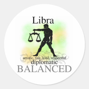 Sticker Rond Libra À propos de vous