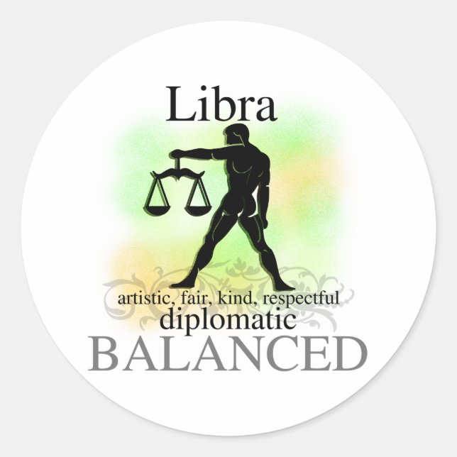 Sticker Rond Libra À propos de vous (Devant)