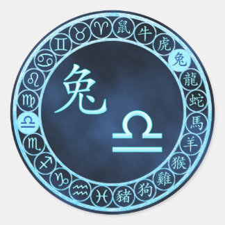Sticker Rond Libra/Rabbit