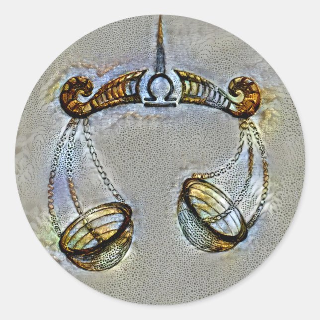 Sticker Rond Libra Venice (Devant)