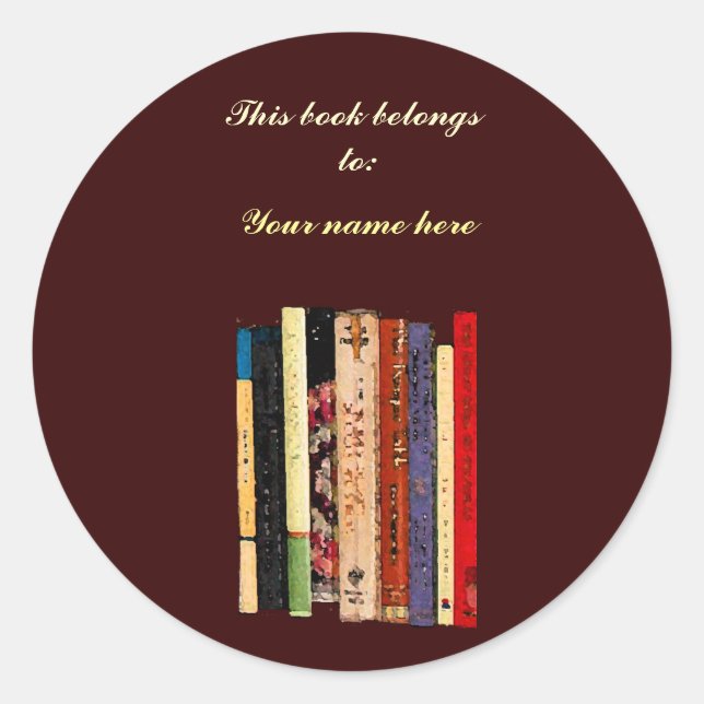 Sticker Rond Librairies Plaque (Devant)