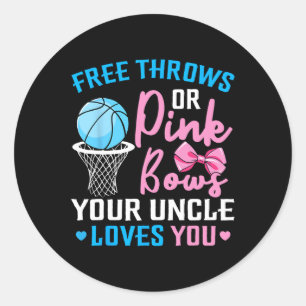 Sticker Rond Libre Throws ou Rose Bows Oncle vous aime Genre Re