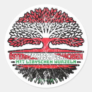 Sticker Rond Libye Libyen Autrichien Baum