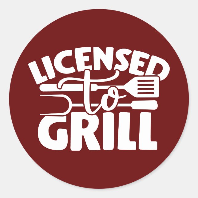 Sticker Rond Licence De Grill (Devant)
