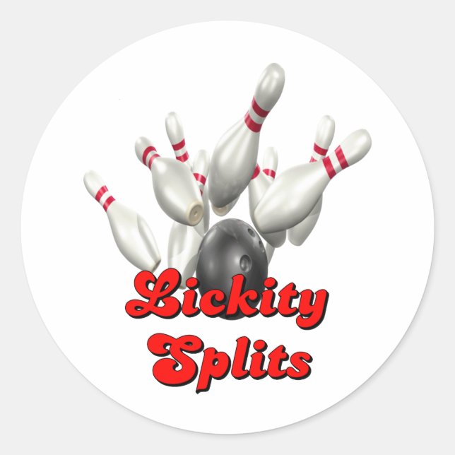 Sticker Rond Lickity Split Bowling (Devant)