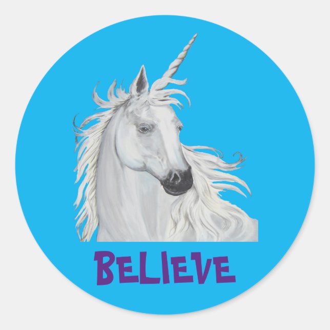 STICKER ROND LICORNE (Devant)
