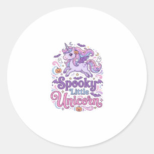 Sticker Rond Licorne Chemise de Style Rétro Petite Licorne Effr