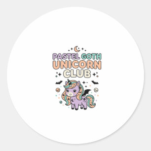 Sticker Rond Licorne Pastel Goth Licorne Club Graphique Tendanc