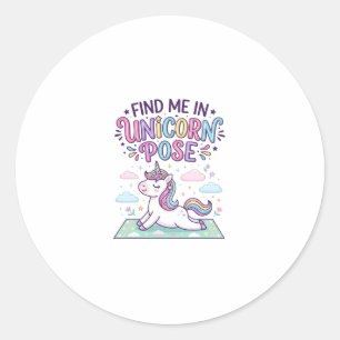 Sticker Rond Licorne Trouvez-moi en Licorne Pose Impression Prê