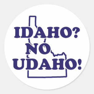 Sticker Rond L'Idaho aucun Udaho