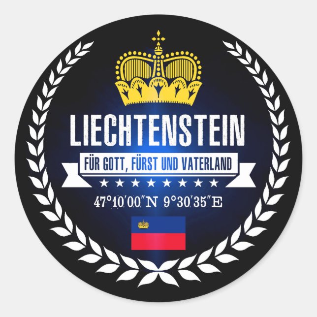 Sticker Rond Liechtenstein (Devant)