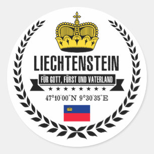 Sticker Rond Liechtenstein