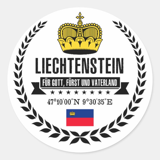 Sticker Rond Liechtenstein (Devant)