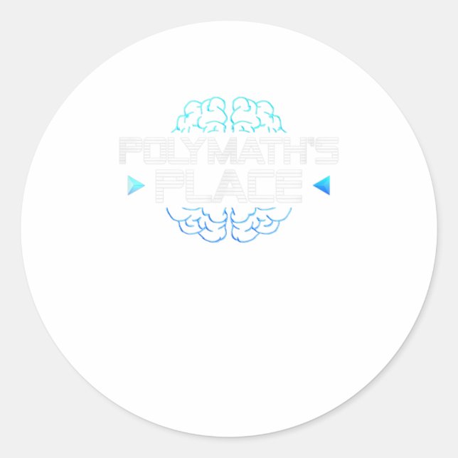 Sticker Rond Lieu polymathématique (Devant)