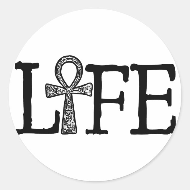 Sticker Rond Life Ankh (Devant)