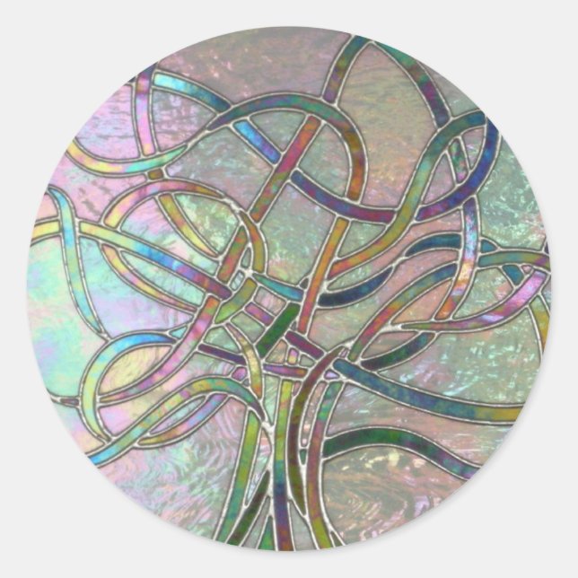 Sticker Rond Lifes allume l'autocollant (en verre souillé) (Devant)