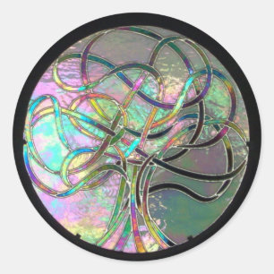 Sticker Rond Lifes allume l'autocollant (en verre souillé)