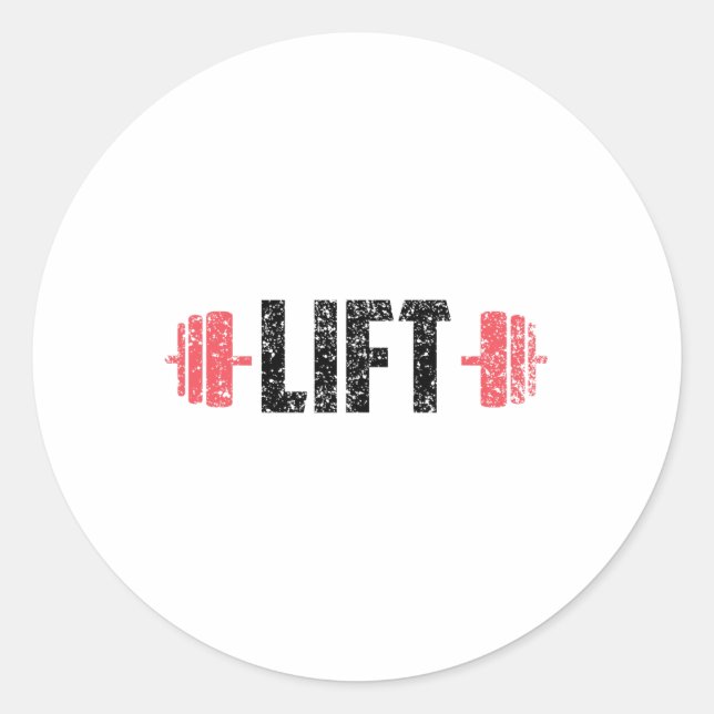 Sticker Rond Lift Weightlifting Gym Lifting Workout  (Devant)
