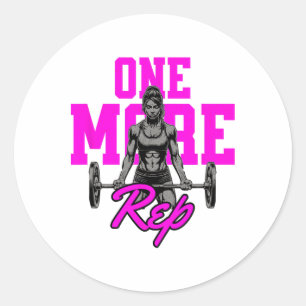 Sticker Rond Lifts de femmes drôles Répétitions de musculation