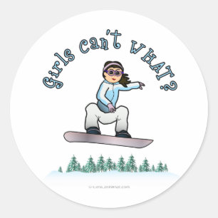 Sticker Rond Light Girls Snowboard