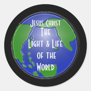 Sticker Rond lightoftheworld, Jésus-Christ, TheLight et vie…