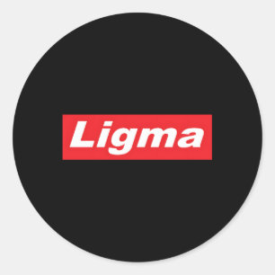Sticker Rond Ligma Red Box Dank Mèmes