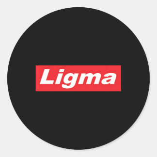Sticker Rond Ligma Red Box Dank Mèmes