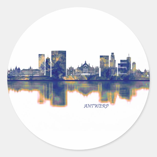 Sticker Rond Ligne aérienne d'Anvers (Devant)