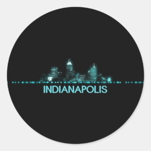 Sticker Rond Ligne aérienne d'Indianapolis