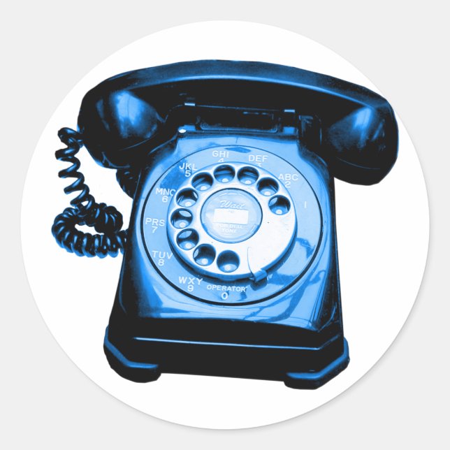 Sticker Rond Ligne bleue (Devant)