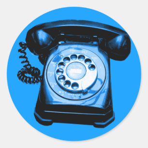 Sticker Rond Ligne bleue