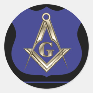 Sticker Rond Ligne bleue mince de la police