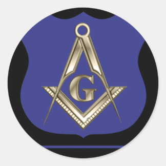 Sticker Rond Ligne bleue mince de la police