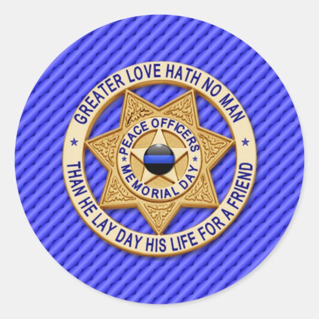 Sticker Rond Ligne Bleue Mince Un-d'un-un-un-un (Devant)