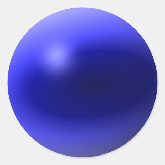 Sticker Rond Ligne Bleue Mince Un-d'un-un-un-un (Devant)