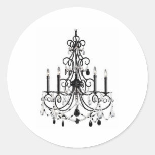 STICKER ROND LIGNE CHANDELIER