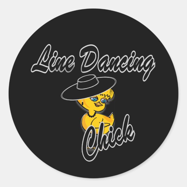 Sticker Rond Ligne Dancing Chic #4 (Devant)