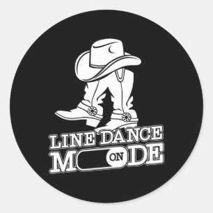 Sticker Rond Ligne Danse Danse Enseignant Ligne Danse Mode Sur