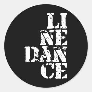 Sticker Rond Ligne Danse I Ligne Danse Présente