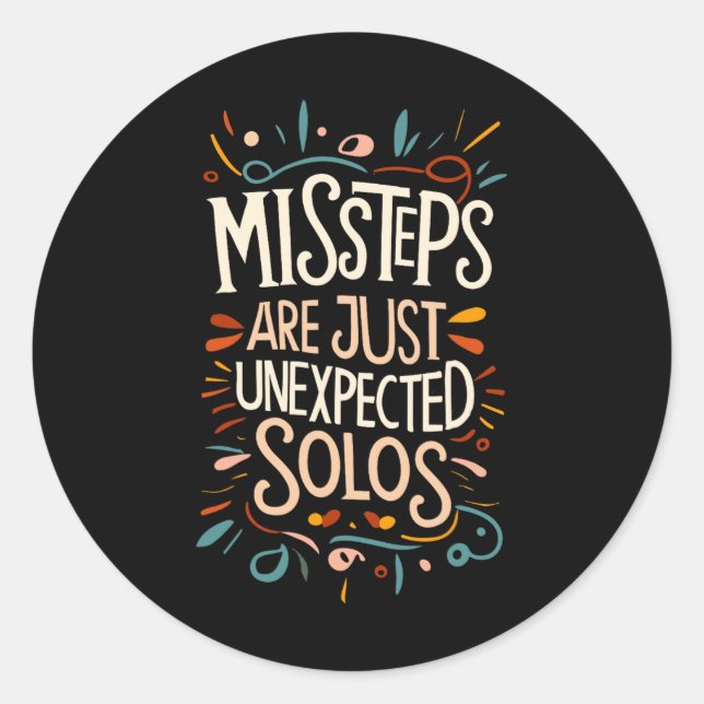 Sticker Rond Ligne Danseuse Funny Line Dance Citation Ligne Dan (Devant)