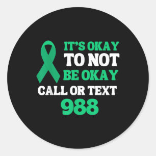 Sticker Rond Ligne d'assistance 988 pour la prévention du suici
