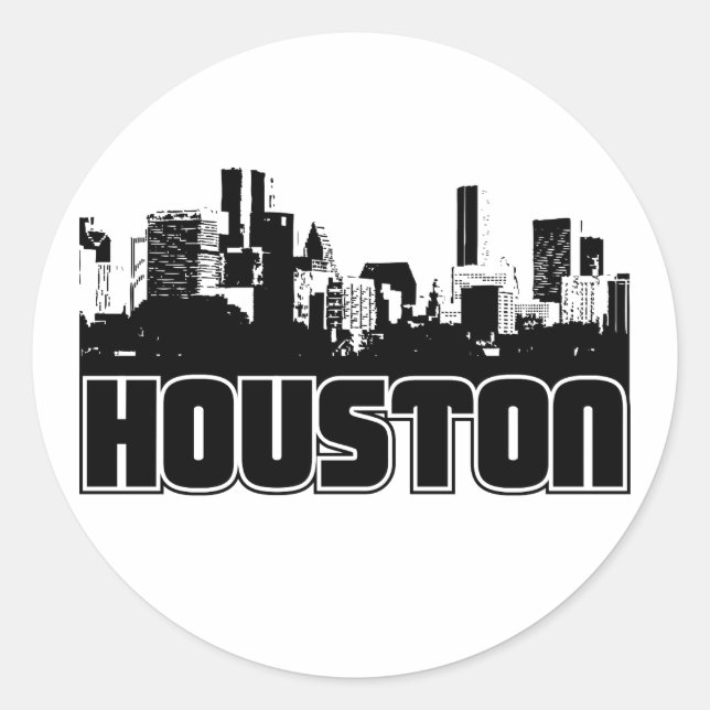 Sticker Rond Ligne de Houston (Devant)