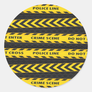 Sticker Rond Ligne de police de la scène de crime