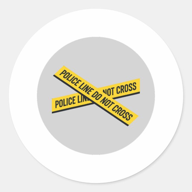 Sticker Rond Ligne de police Ne pas franchir (Devant)