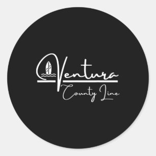 Sticker Rond Ligne du comté de Ventura Californie