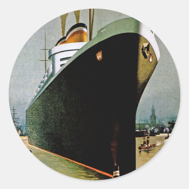 Sticker Rond Ligne Hambourg-Amerika (Devant)